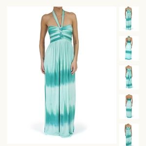 Coral tie dye maxi dress